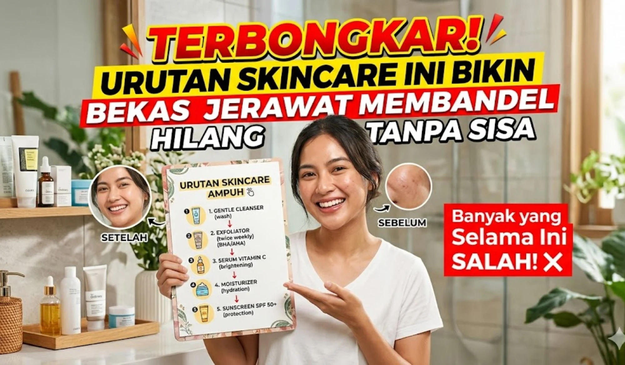 Cara Menghilangkan Bekas Jerawat Merah yang Membandel